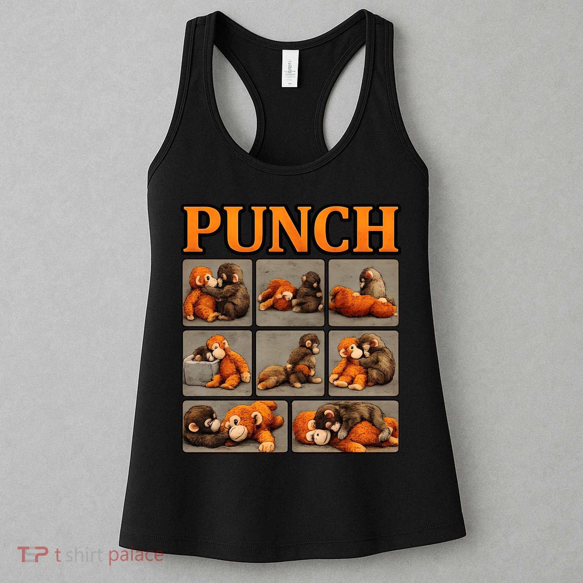 Cute Monkey Punch Funny Women's Tank Top