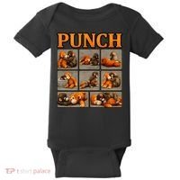 Cute Monkey Punch Funny Baby Bodysuit thumb 0