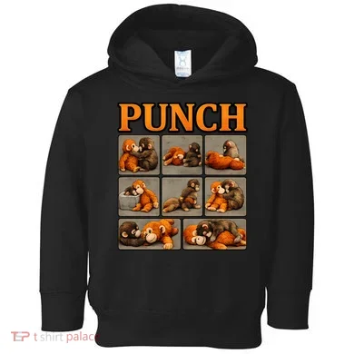 Cute Monkey Punch Funny Toddler Hoodie