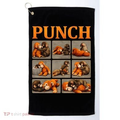 Cute Monkey Punch Funny Golf Towel