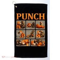 Cute Monkey Punch Funny Golf Towel thumb 0