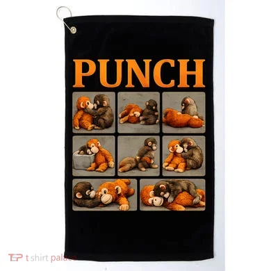 Cute Monkey Punch Funny Golf Towel