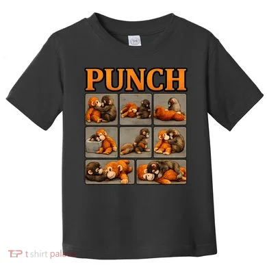 Cute Monkey Punch Funny Toddler T-Shirt