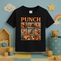 Cute Monkey Punch Funny Toddler T-Shirt thumb 3