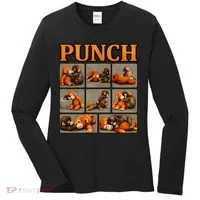 Cute Monkey Punch Funny Women's Long Sleeve Shirt thumb 0