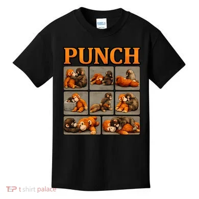 Cute Monkey Punch Funny Kids T-Shirt