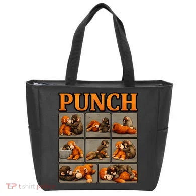 Cute Monkey Punch Funny Tote Bag