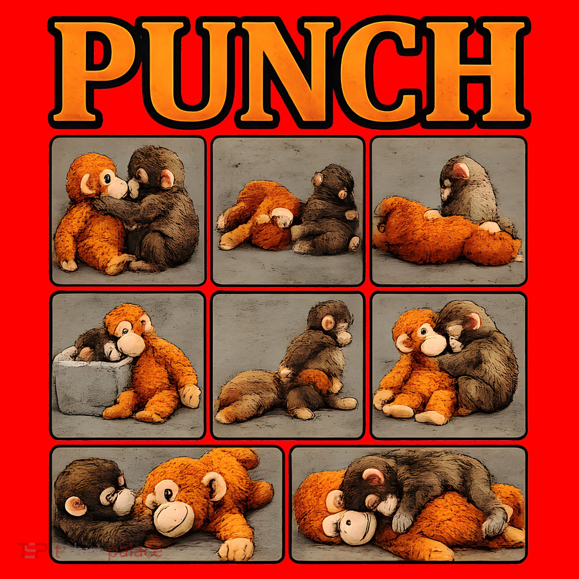 Cute Monkey Punch Funny Santa Hat