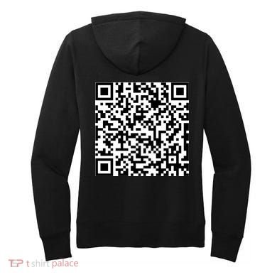 Can Me QR Code Blow Me It's My Birthday Women's Hoodie back