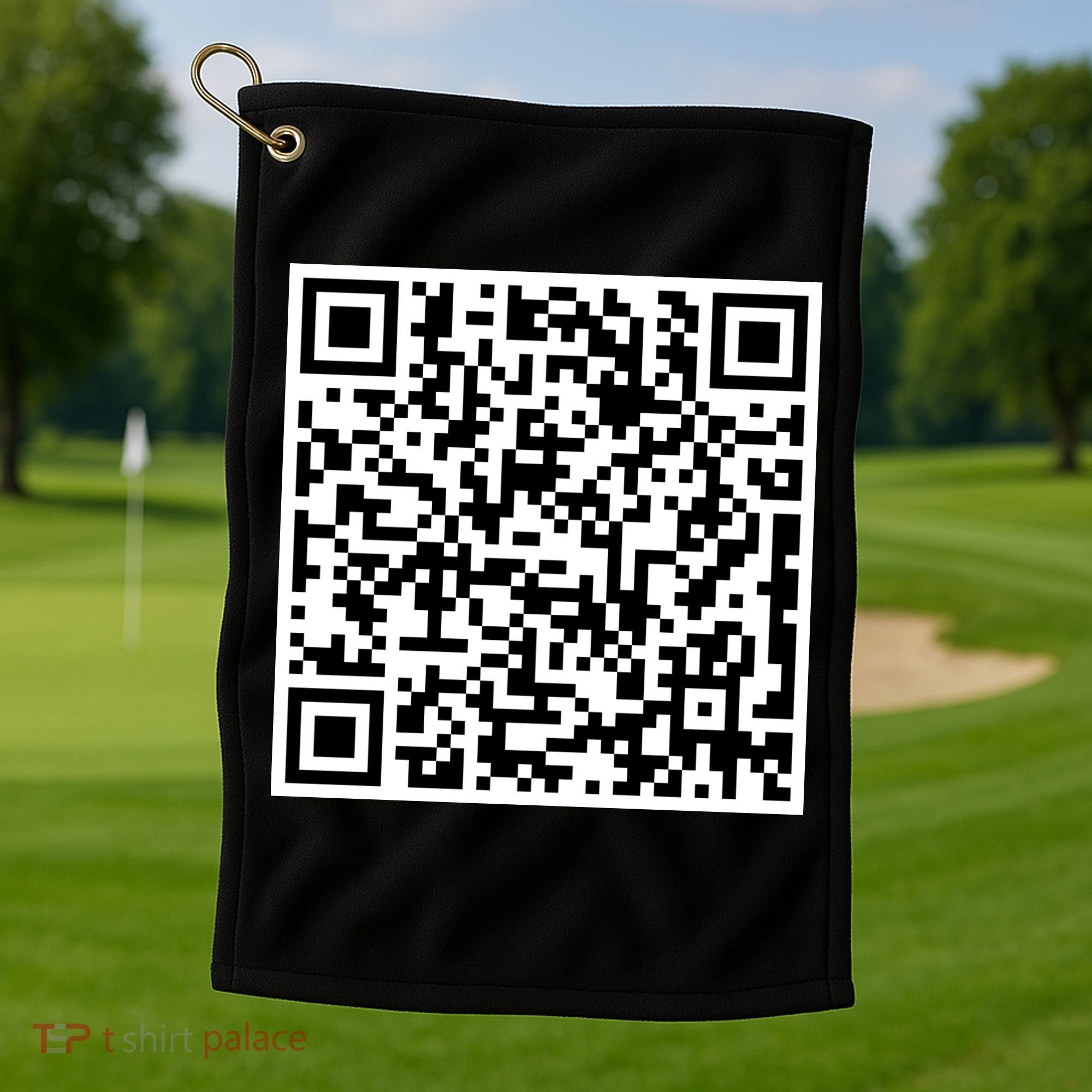 Can Me QR Code Blow Me It's My Birthday Golf Towel