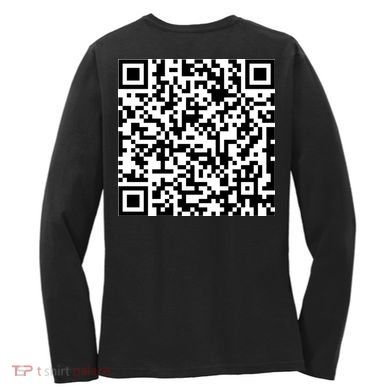 Can Me QR Code Blow Me It's My Birthday Women's Long Sleeve Shirt back