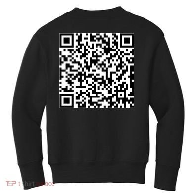 Can Me QR Code Blow Me It's My Birthday Kids Sweatshirt back