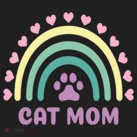 Cat Mom Rainbow Heart Women's Sweatshirt thumb 2