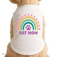 Cat Mom Rainbow Heart Doggie Tank thumb 0