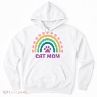 Cat Mom Rainbow Heart Hoodie thumb 0