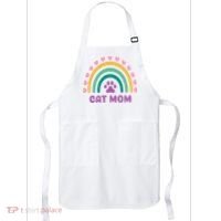 Cat Mom Rainbow Heart Apron thumb 0