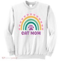 Cat Mom Rainbow Heart Sweatshirt thumb 0