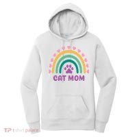 Cat Mom Rainbow Heart Women's Hoodie thumb 0