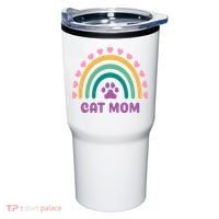 Cat Mom Rainbow Heart Tumbler thumb 0