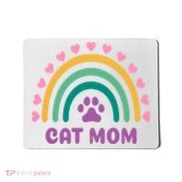 Cat Mom Rainbow Heart Mousepad thumb 0