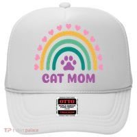Cat Mom Rainbow Heart Hat thumb 0