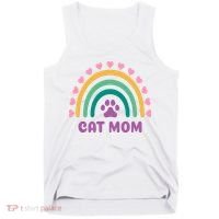 Cat Mom Rainbow Heart Tank Top thumb 0