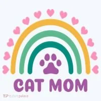 Cat Mom Rainbow Heart Golf Towel thumb 3