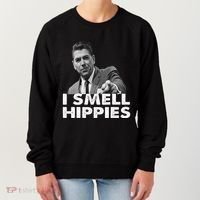 Conservative Merica Ronald Reagan I Smell Hippies Women's Sweatshirt thumb 0