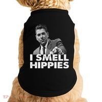 Conservative Merica Ronald Reagan I Smell Hippies Doggie Tank thumb 0