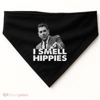Conservative Merica Ronald Reagan I Smell Hippies USA-Made Doggie Bandana thumb 0