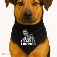 Conservative Merica Ronald Reagan I Smell Hippies USA-Made Doggie Bandana thumb 1