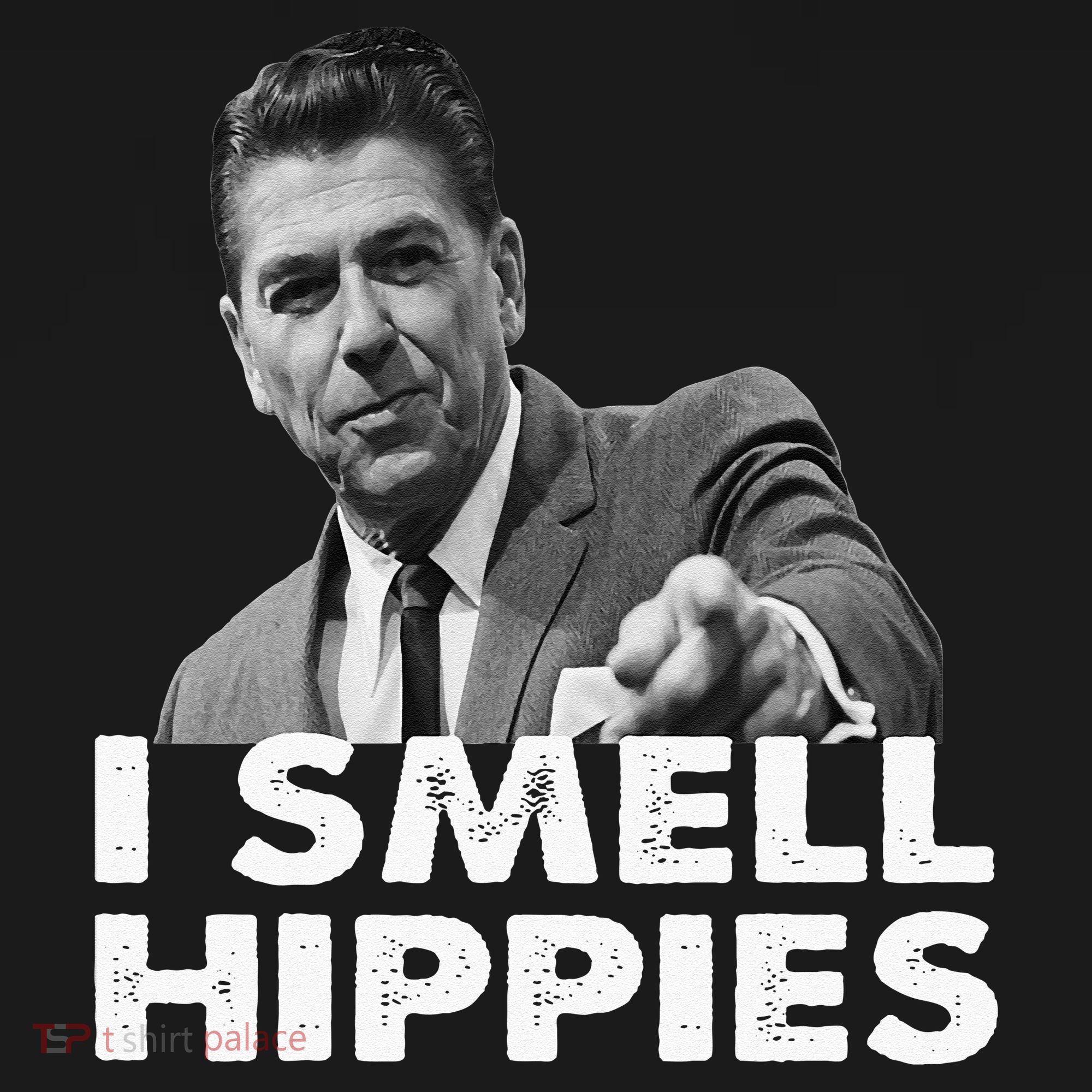 Conservative Merica Ronald Reagan I Smell Hippies Long Sleeve Shirt