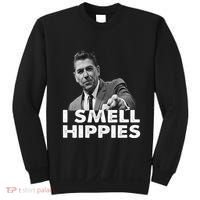 Conservative Merica Ronald Reagan I Smell Hippies Sweatshirt thumb 0