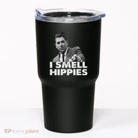 Conservative Merica Ronald Reagan I Smell Hippies Tumbler thumb 0