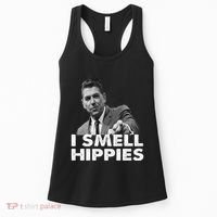 Conservative Merica Ronald Reagan I Smell Hippies Women's Tank Top thumb 0
