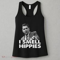 Conservative Merica Ronald Reagan I Smell Hippies Women's Tank Top thumb 3