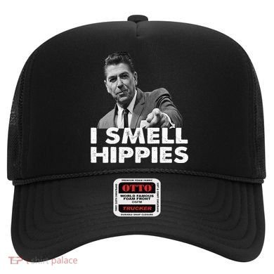 Conservative Merica Ronald Reagan I Smell Hippies Hat
