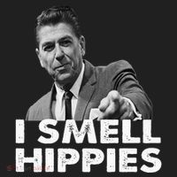 Conservative Merica Ronald Reagan I Smell Hippies Hat thumb 2