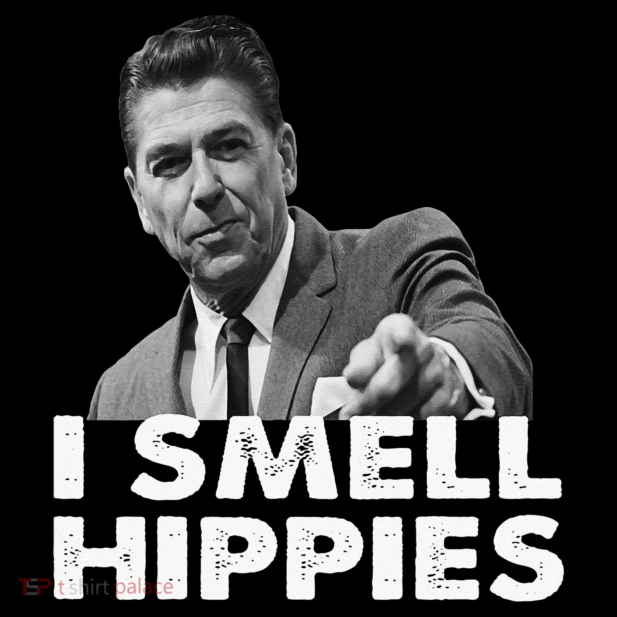 Conservative Merica Ronald Reagan I Smell Hippies Tank Top