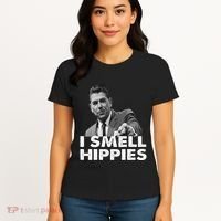 Conservative Merica Ronald Reagan I Smell Hippies Women's T-Shirt thumb 4