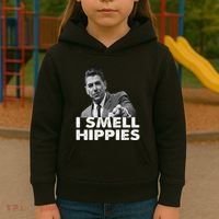Conservative Merica Ronald Reagan I Smell Hippies Kids Hoodie thumb 3