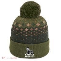 Conservative Merica Ronald Reagan I Smell Hippies The Baniff Cuffed Pom Beanie thumb 0