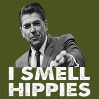 Conservative Merica Ronald Reagan I Smell Hippies The Baniff Cuffed Pom Beanie thumb 2