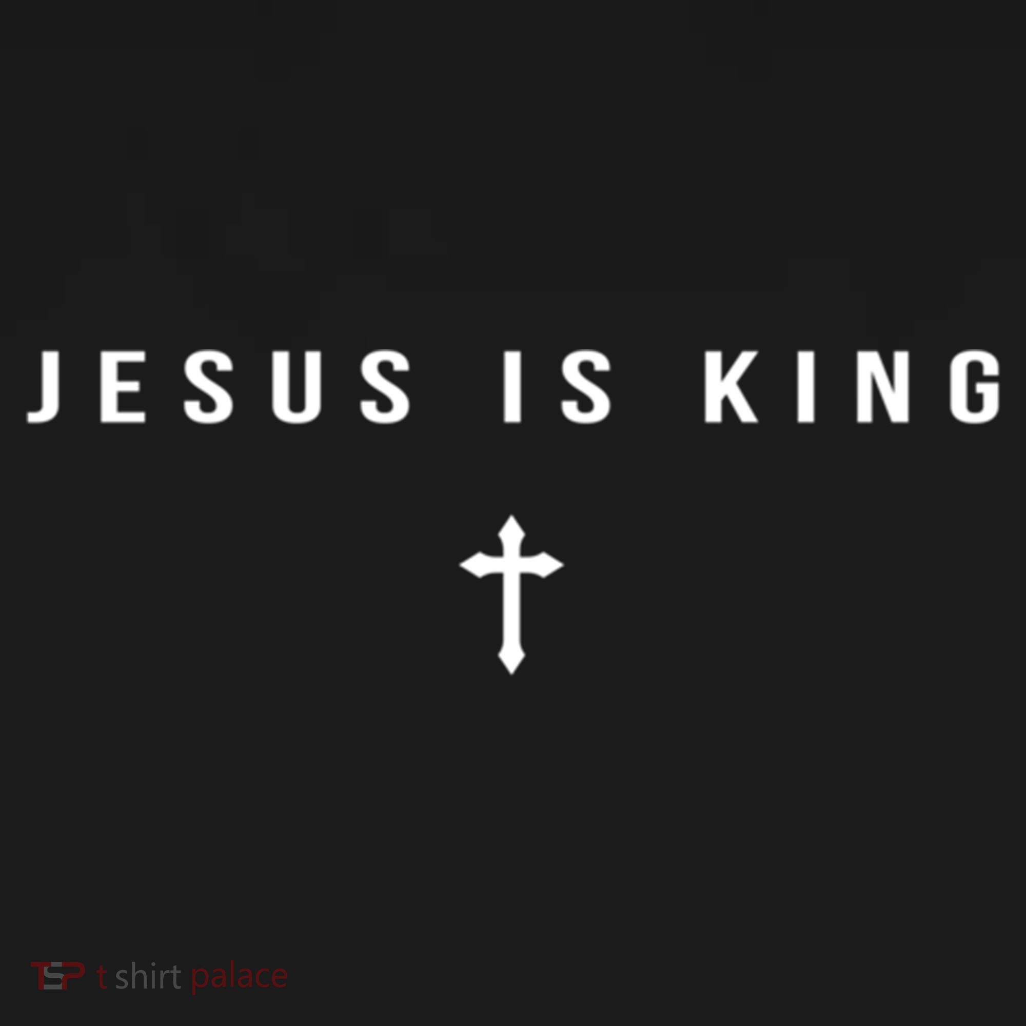 Christian Minimalist Religious Christ Jesus Is King Cross Polo