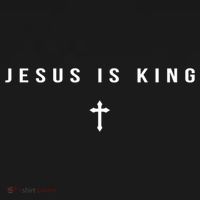 Christian Minimalist Religious Christ Jesus Is King Cross Mousepad thumb 1