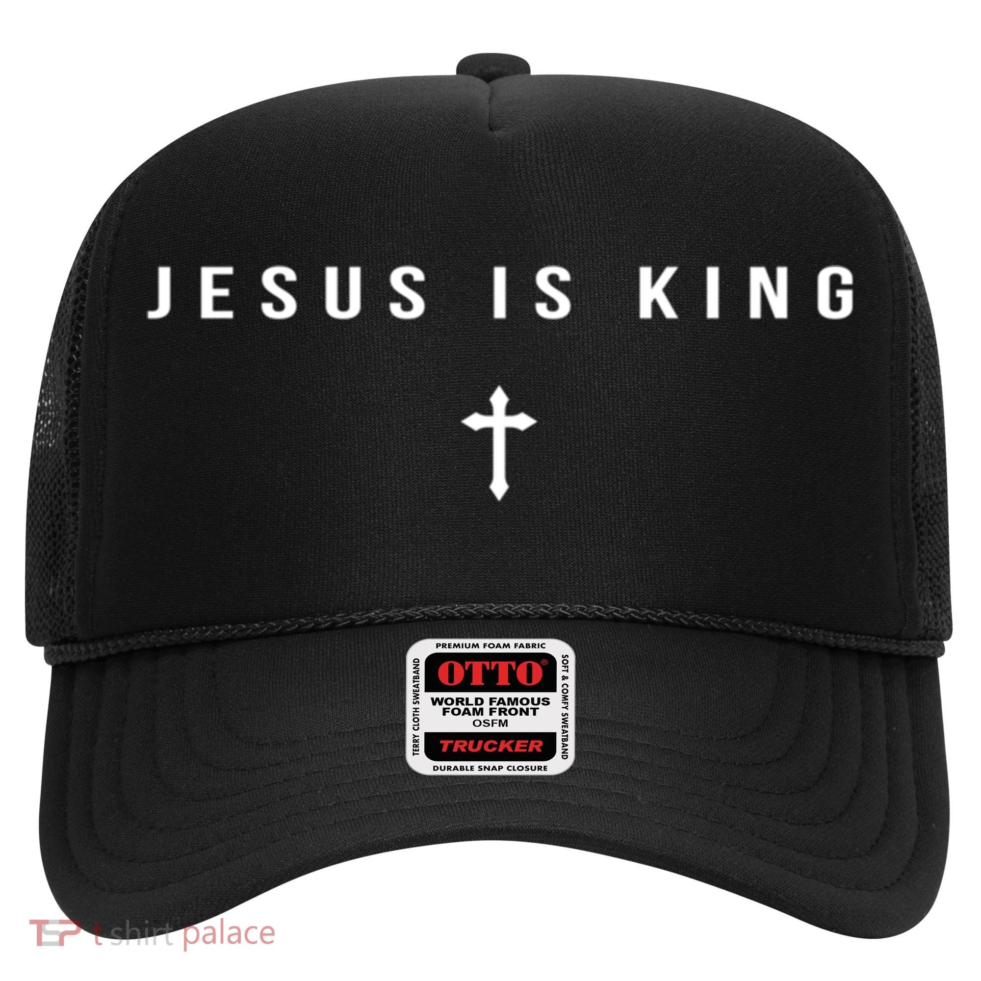 Christian Minimalist Religious Christ Jesus Is King Cross Hat