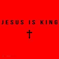 Christian Minimalist Religious Christ Jesus Is King Cross Santa Hat thumb 1