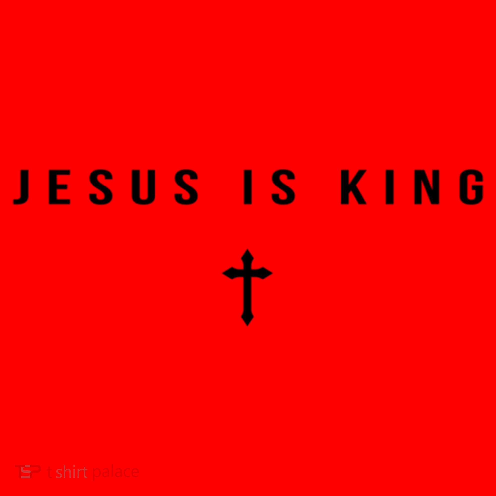 Christian Minimalist Religious Christ Jesus Is King Cross Santa Hat