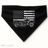 Cool Motorcycle Rider USA-Made Doggie Bandana thumb 0