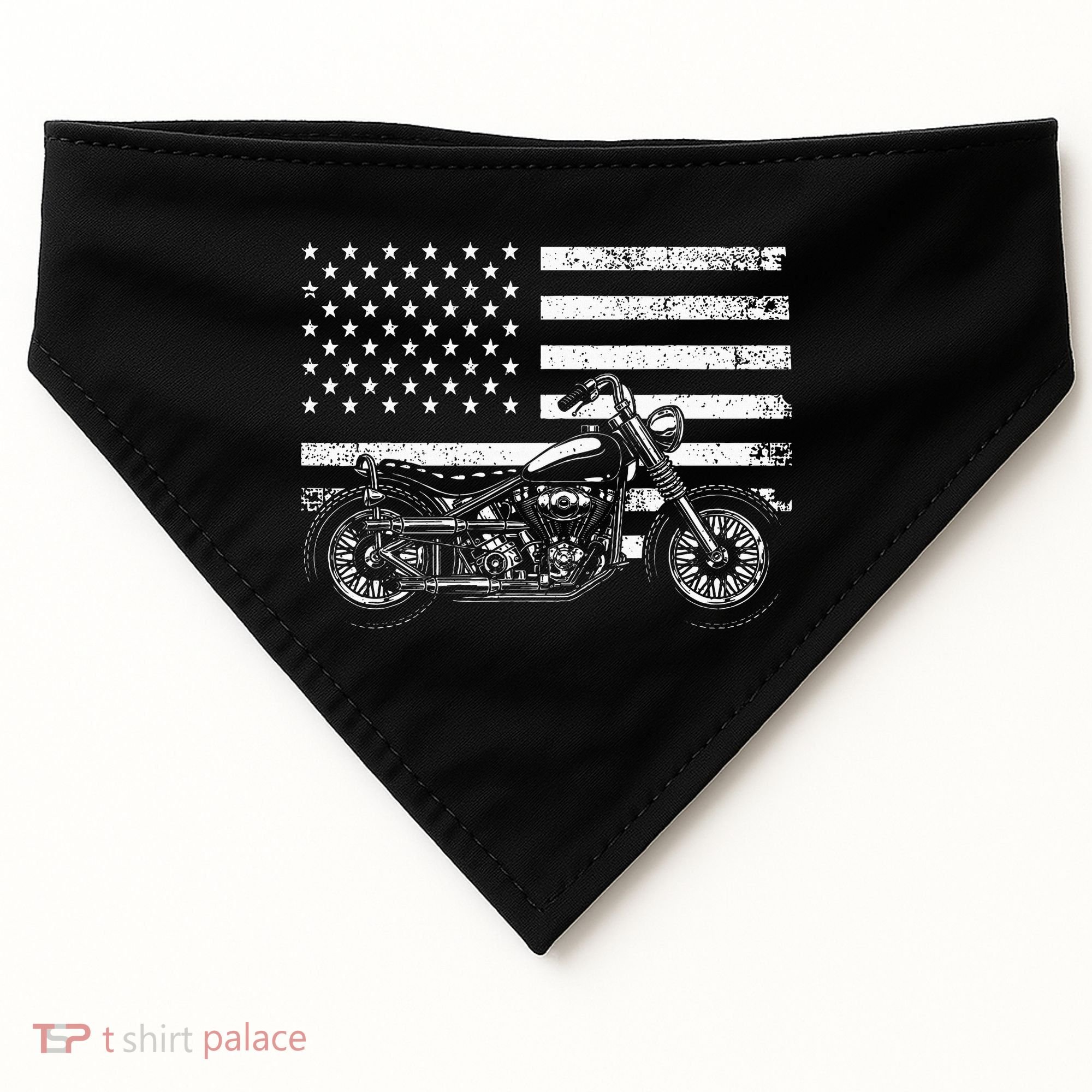 Cool Motorcycle Rider USA-Made Doggie Bandana